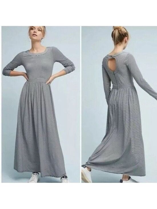 Anthropologie Dresses & Skirts - Anthropologie Sunday in Brooklyn Long Sleeve Striped Knit Maxi Dress Small